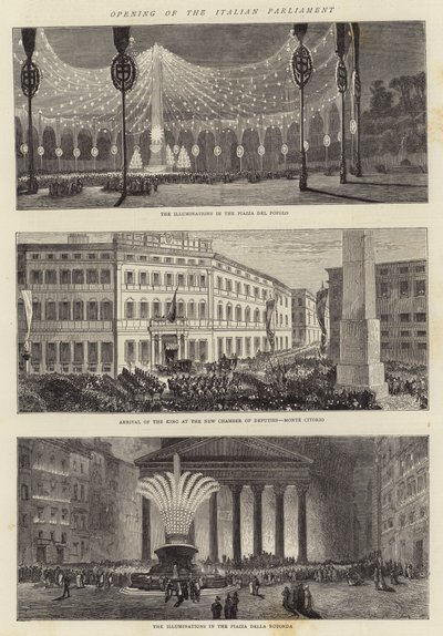 Apertura del Parlamento Italiano de Charles Auguste Loye